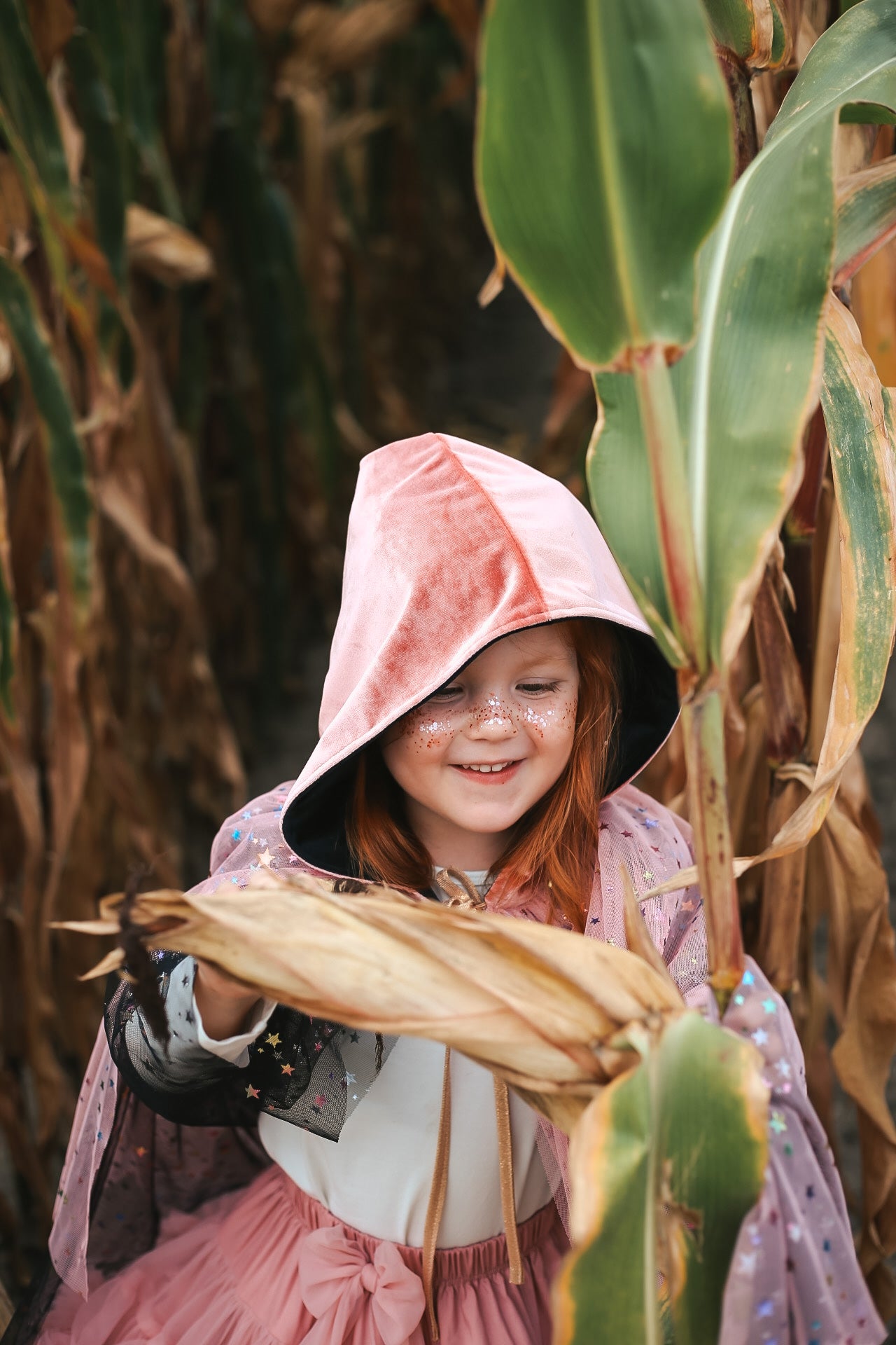 Magisk Tosidet Børnekappe Regnbue Stjerner