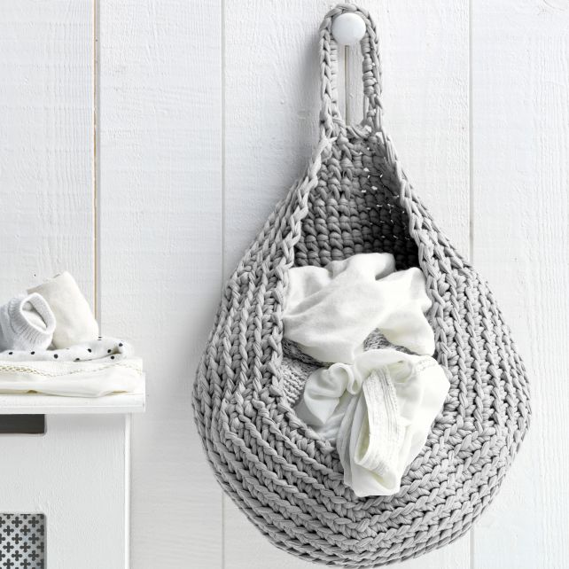 Aufbewahrungstasche für DIY-Häkelsets, grau