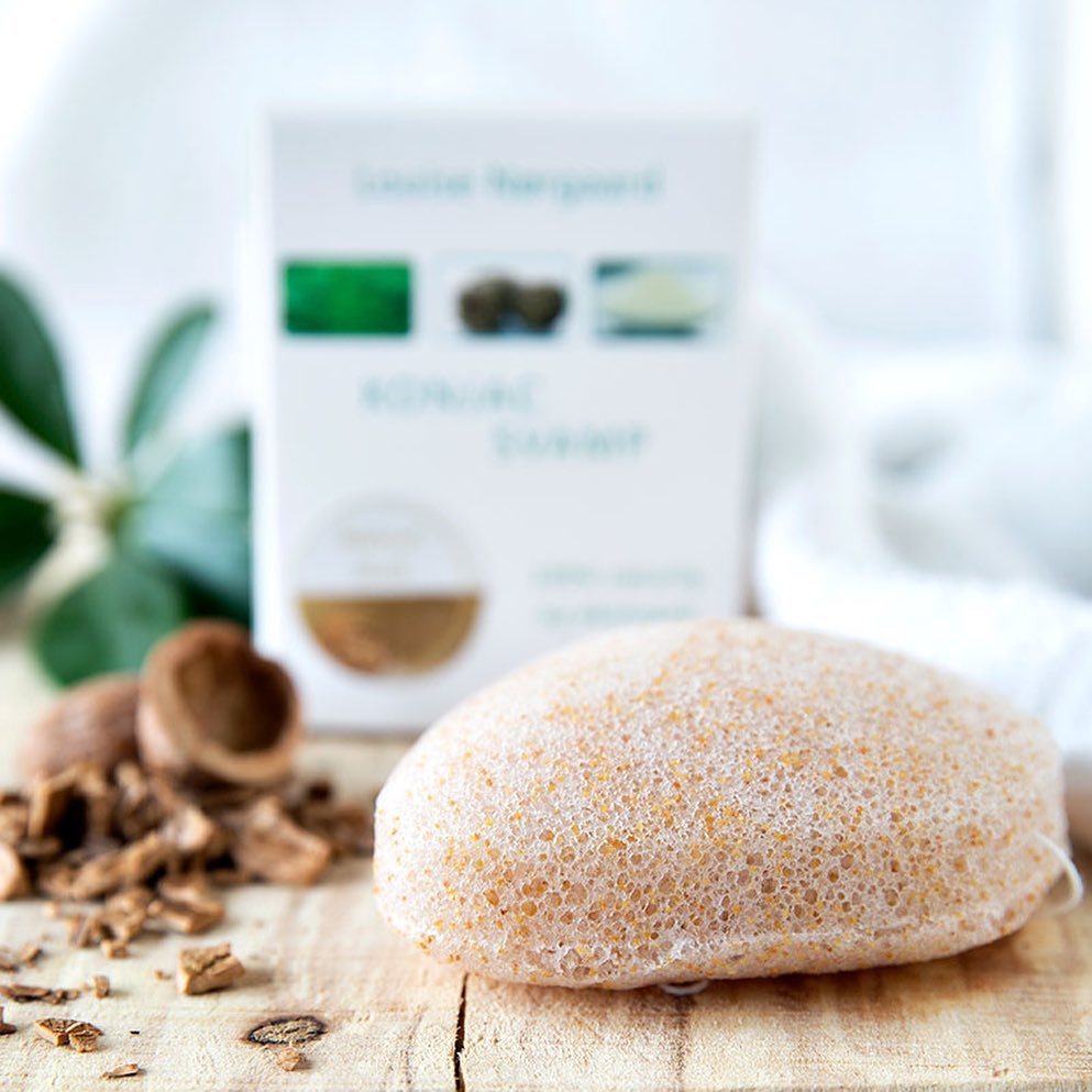 Organic Konjac Svamp Walnut Shell - Ekstra peelende