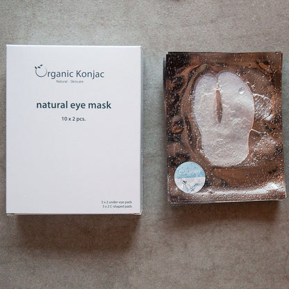Organic Konjac Natural Eye Mask - 10 X 2 stk
