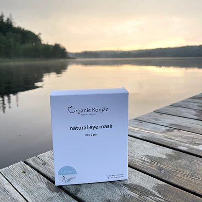 Organic Konjac Natural Eye Mask - 10 X 2 stk