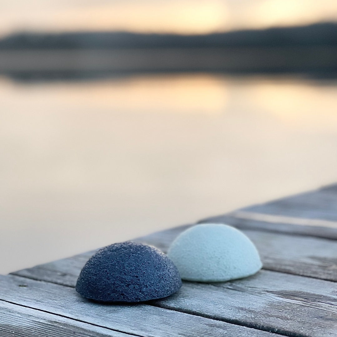 Organic Konjac Svamp Bamboo Charcoal - Uren hud