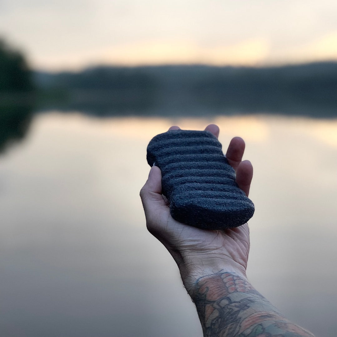 Organic Konjac Svamp Body - Bamboo Charcoal - Uren hud