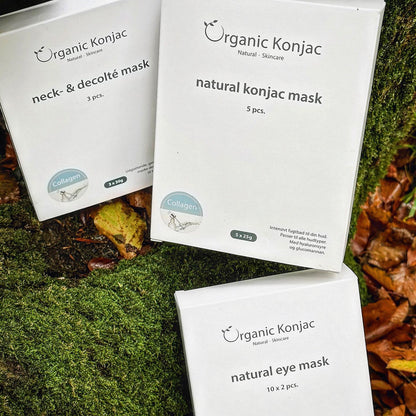 Organic Konjac Natural Eye Mask - 10 X 2 stk