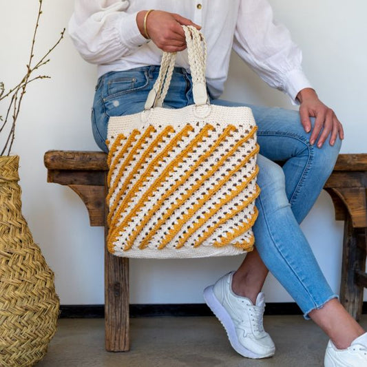 DIY Häkelset Kuala Lumpur Tasche Mandel