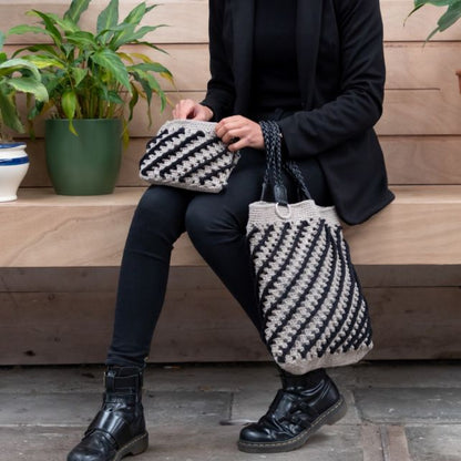 DIY Häkelset Kuala Lumpur Tasche Taupe