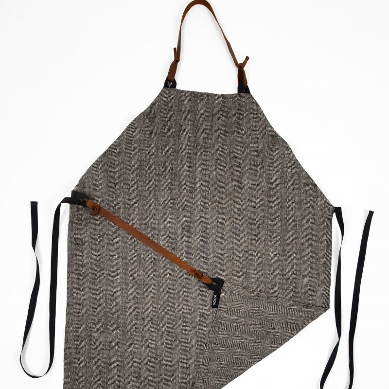 KOOSdisain Linen Apron with Leather Details, photo 4