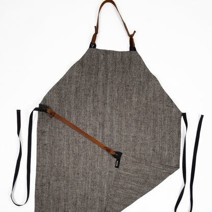 KOOSdisain Linen Apron with Leather Details, photo 4