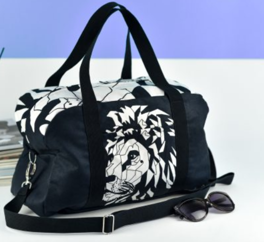 Garbanota Travel Bag White Lion - Black