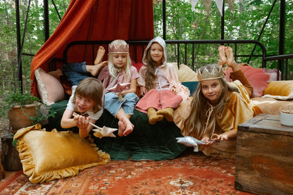 Pink Pailletter Eventyrkrone og Tryllestav Magisk Sæt