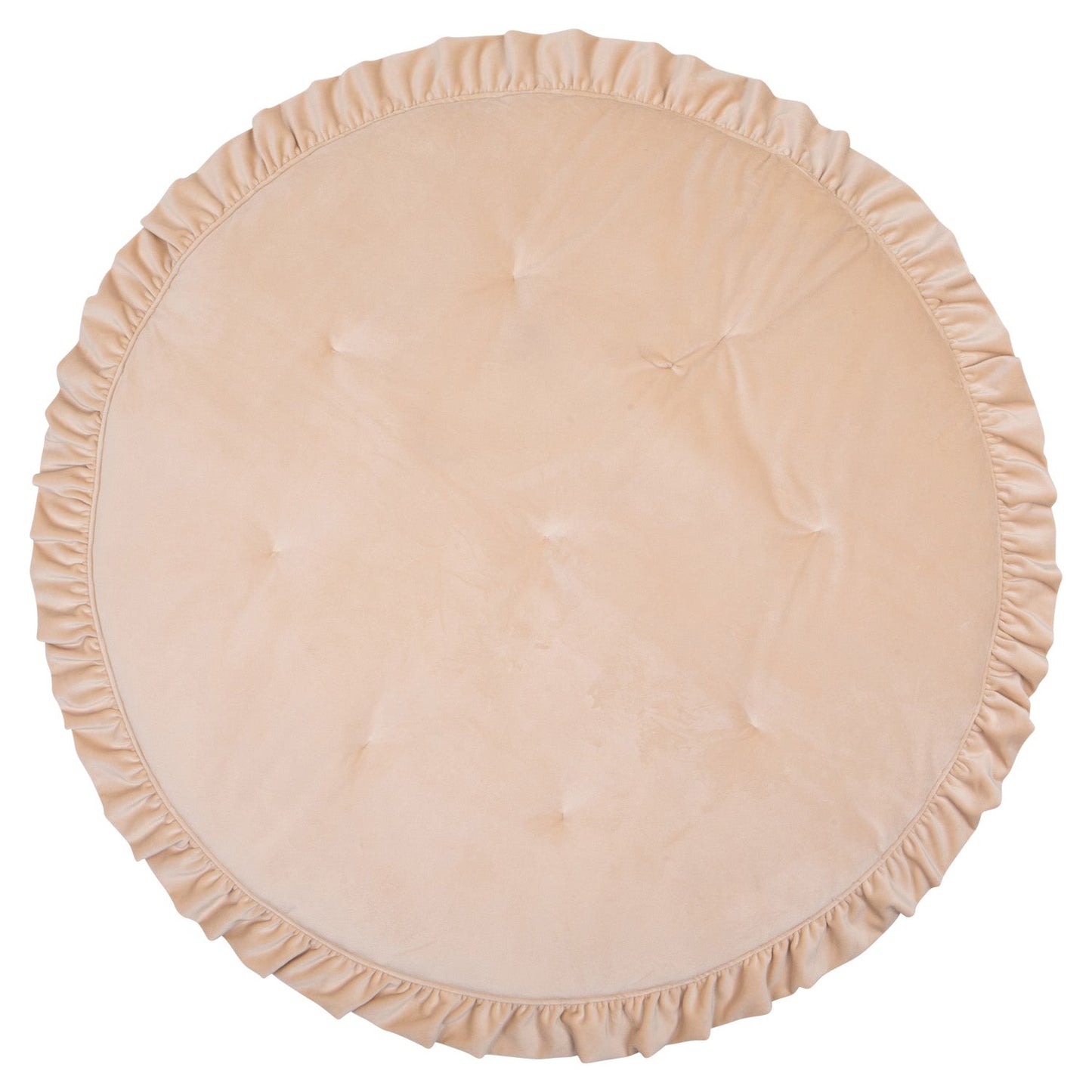 Blød Fløjlsmåtte med Frynser i Latte