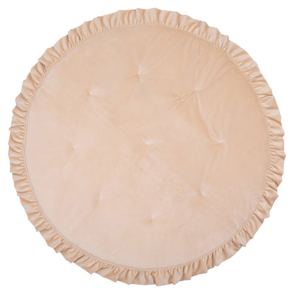 Blød Fløjlsmåtte med Frynser i Latte