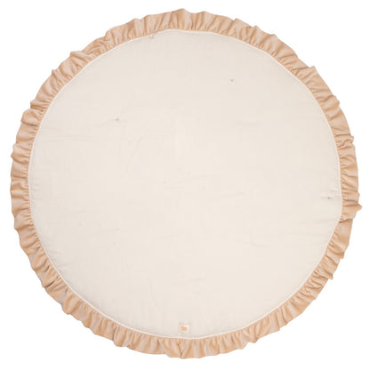 Blød Fløjlsmåtte med Frynser i Latte