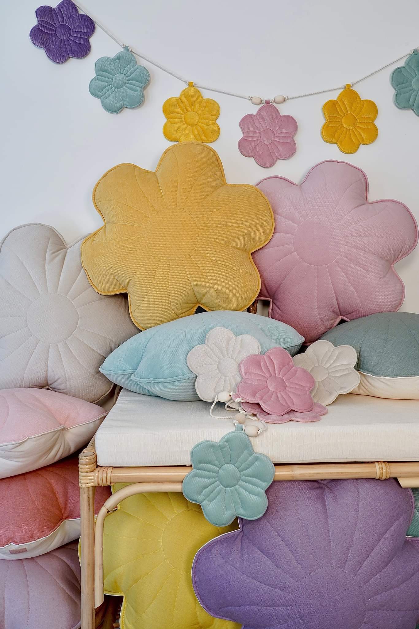 Fløjlsblomst Guirlande Regnbue Buket