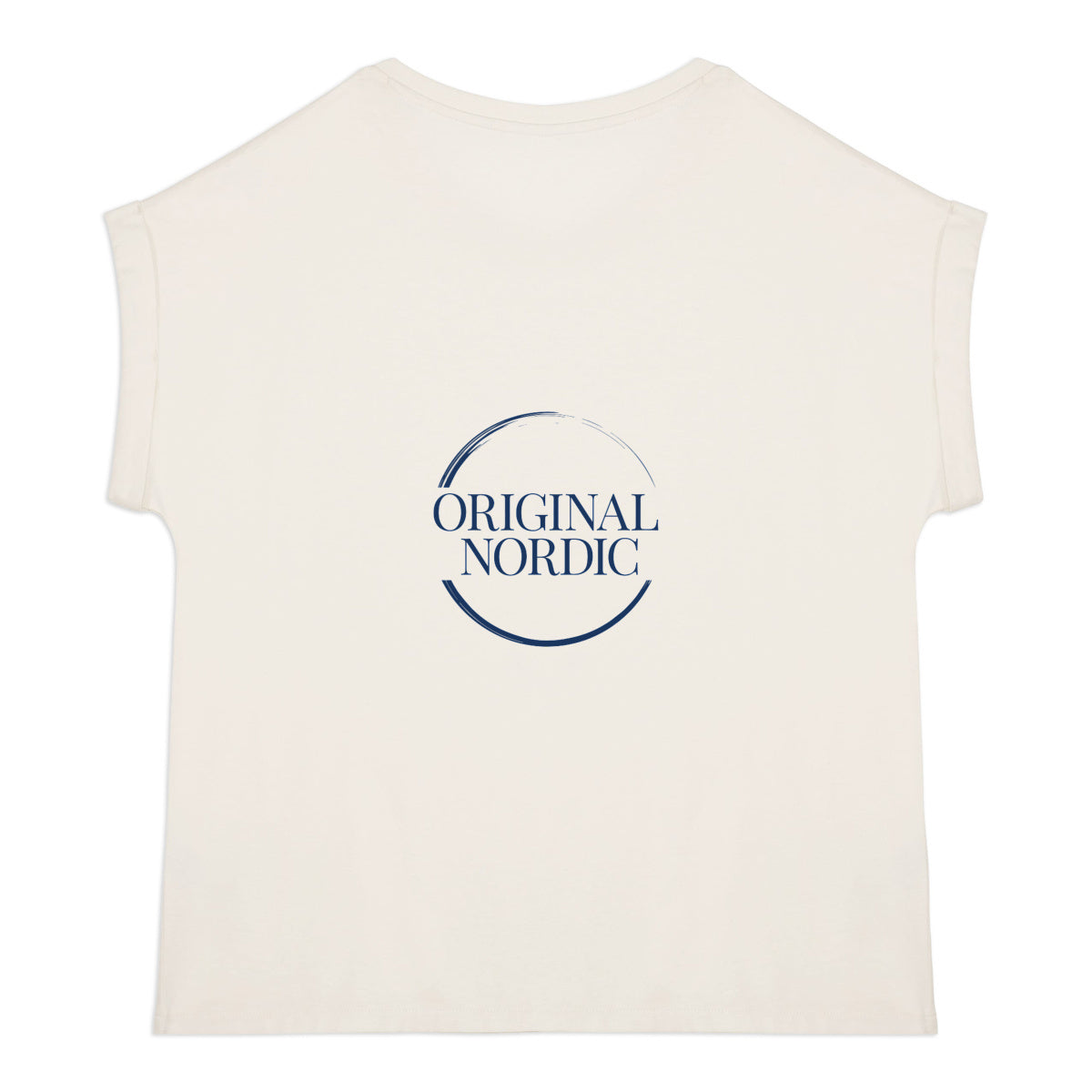 Women's organic t-shirt with cuffed sleeves, Let the World breathe - back_0