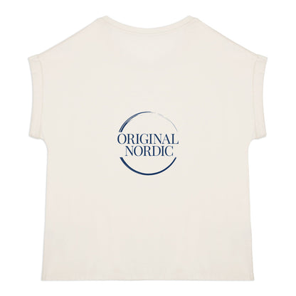 Women's organic t-shirt with cuffed sleeves, Let the World breathe - back_0