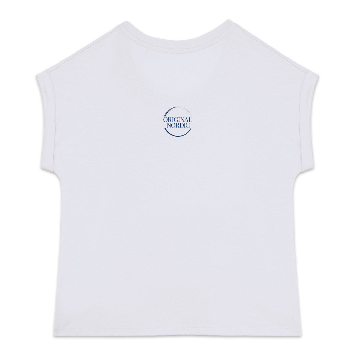 Women's organic t-shirt with cuffed sleeves, Let the World breathe - back_0
