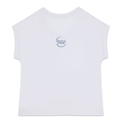 Women's organic t-shirt with cuffed sleeves, Let the World breathe - back_0