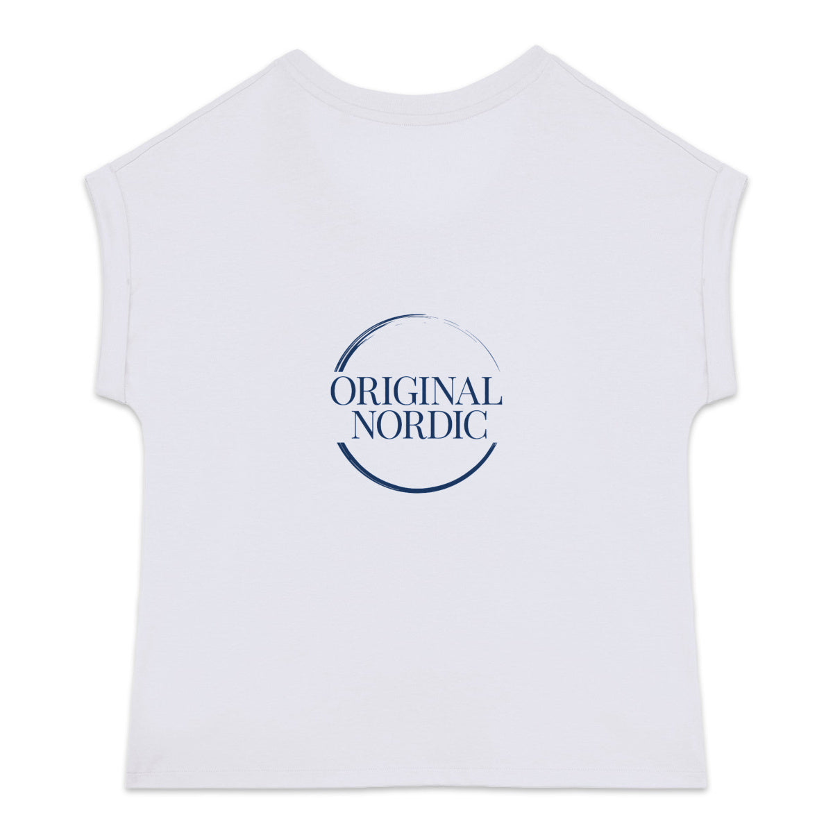 Women's organic t-shirt with cuffed sleeves, Let the World breathe - back_1