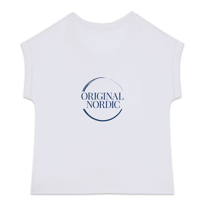 Women's organic t-shirt with cuffed sleeves, Let the World breathe - back_1