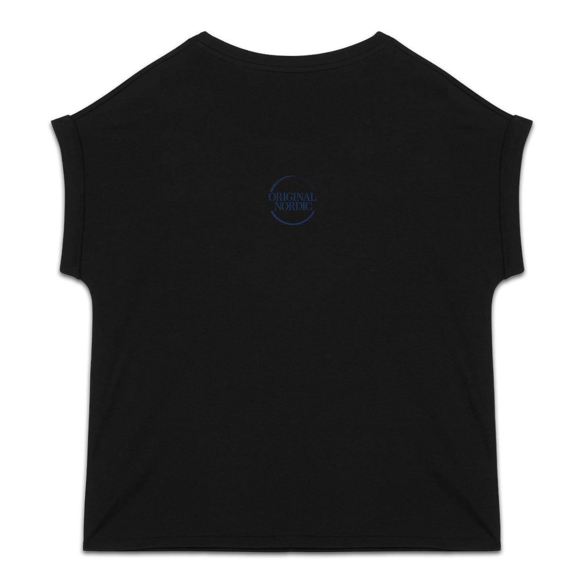 Women's organic t-shirt with cuffed sleeves, Let the World breathe - back_1