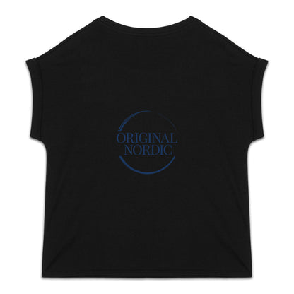 Women's organic t-shirt with cuffed sleeves, Let the World breathe - back_2