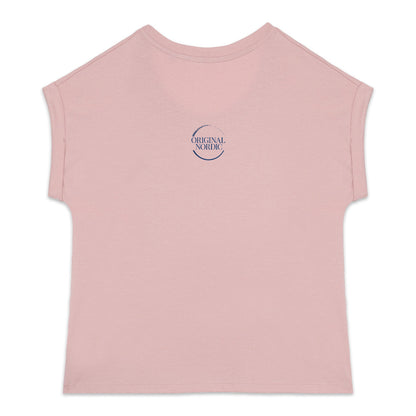 Women's organic t-shirt with cuffed sleeves, Let the World breathe - back_2
