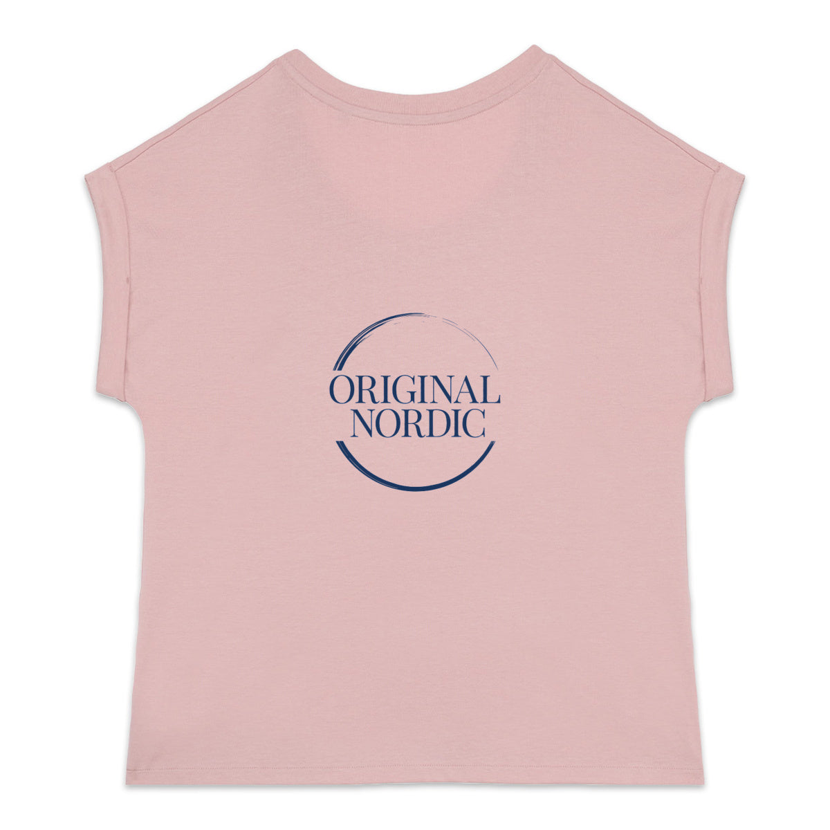 Women's organic t-shirt with cuffed sleeves, Let the World breathe - back_3