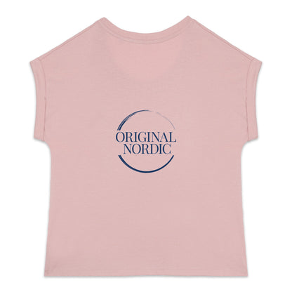 Women's organic t-shirt with cuffed sleeves, Let the World breathe - back_3