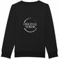 Kids Heavyweight Sweatshirt, Young and Free - back_black