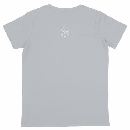 Lightweight kids T-shirt, Ho Ho Ho... - back_heathergrey