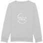 Kids Heavyweight Sweatshirt, Young and Free - back_heathergrey