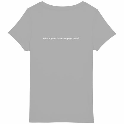 Lotus Pose Lightweight t-shirt - back_heathergrey