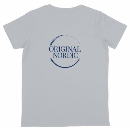 Lightweight kids T-shirt, Together for Peace - back_heathergrey