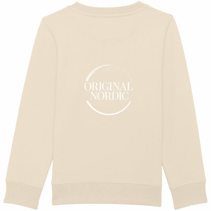 Kids Heavyweight Sweatshirt, Young and Free - back_ivory