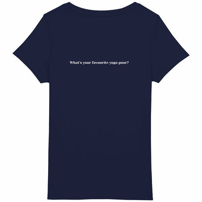 Lotus Pose Lightweight t-shirt - back_navy