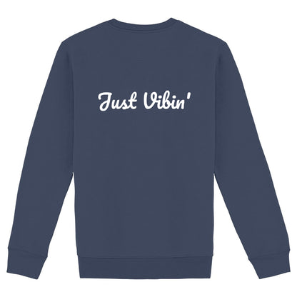 Heavyweight Unisex sweat-shirt, Just Vibin' - back_navy