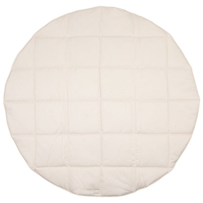 Blød Beige Rund Fløjlsmåtte