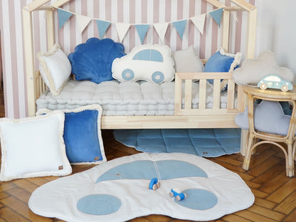 Børnemåtte Bil i Jeans