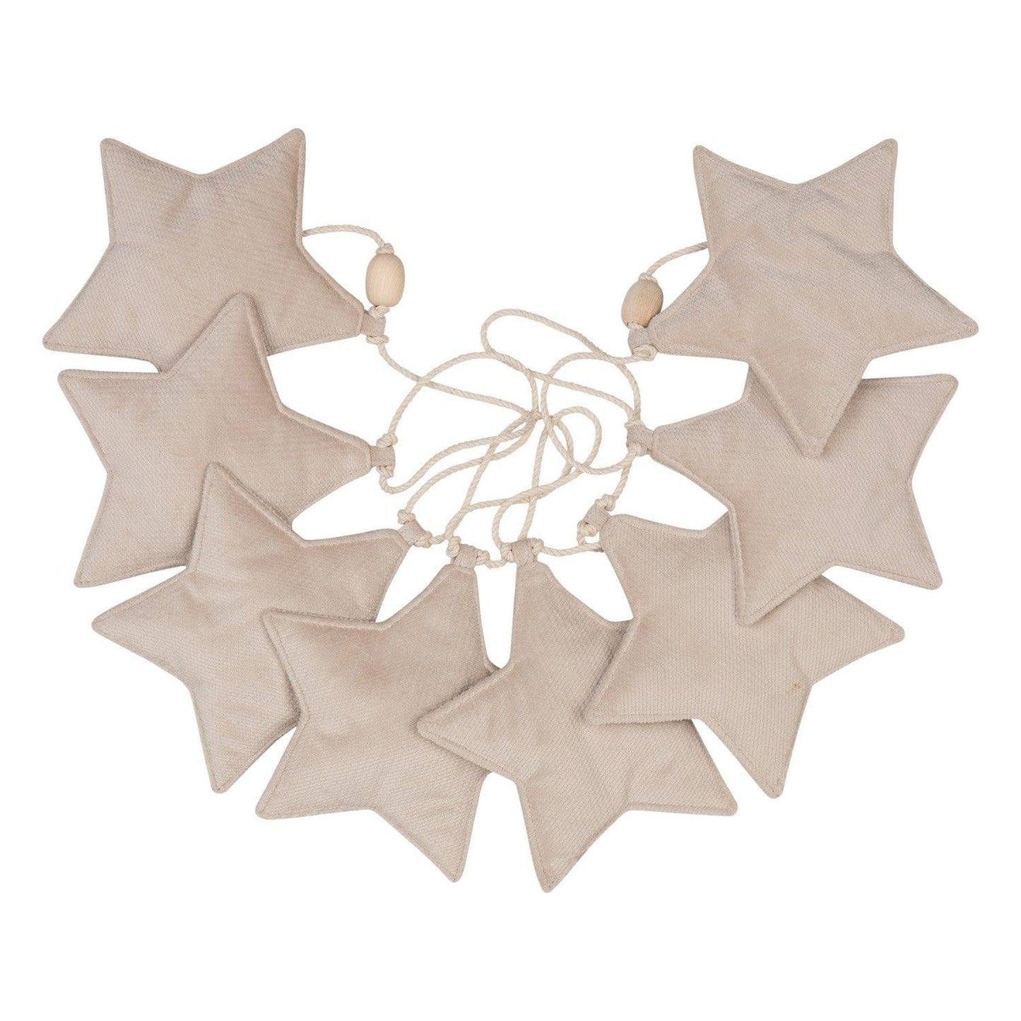 “Cream Dust” Velvet Garland with Stars - Moi Mili