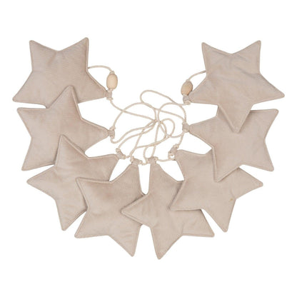 “Cream Dust” Velvet Garland with Stars - Moi Mili