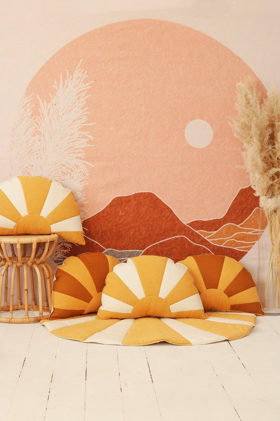 “Dinner in Sausalito” Linen Sun Mat