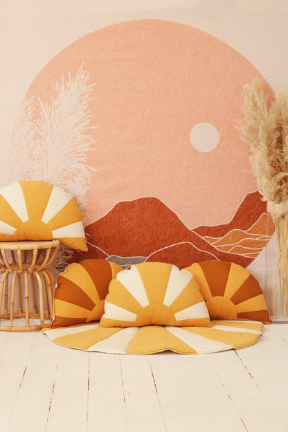 “Dinner in Sausalito” Linen Sun Mat