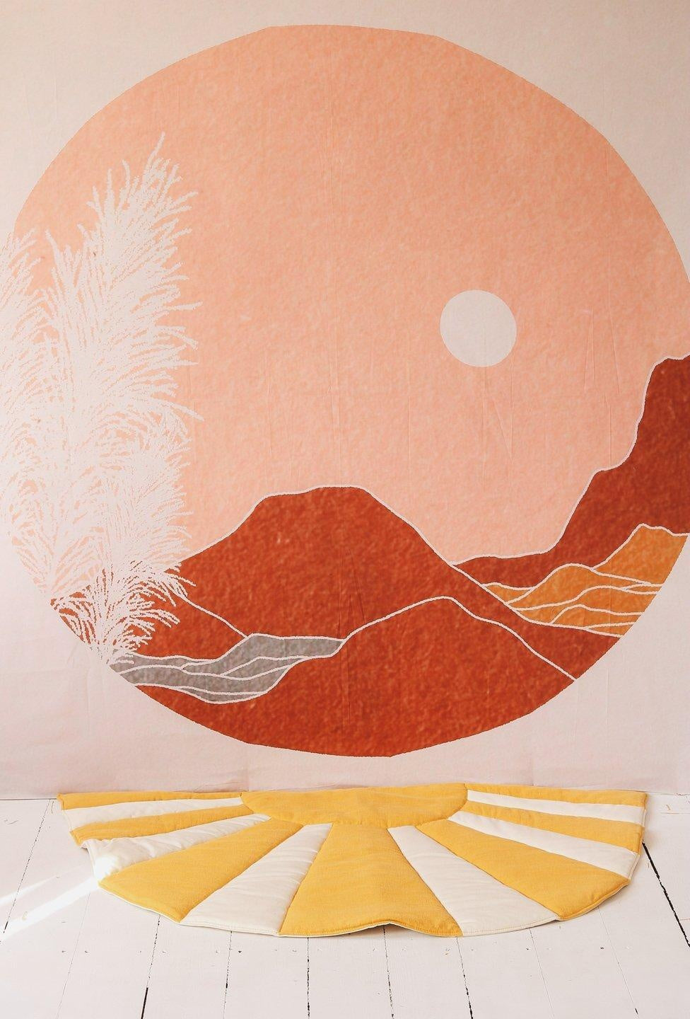 “Dinner in Sausalito” Linen Sun Mat