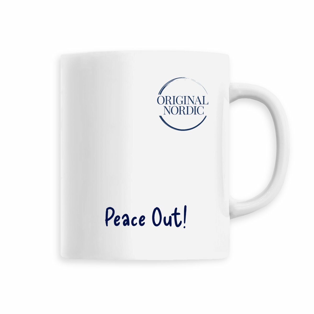 Ceramic mug, Peace Out - front_0
