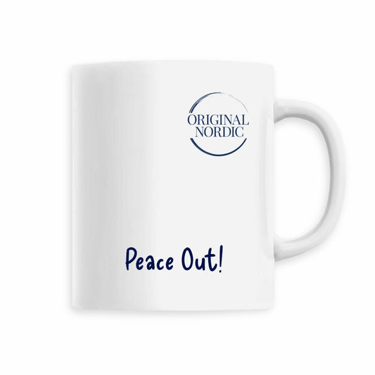 Ceramic mug, Peace Out - front_0