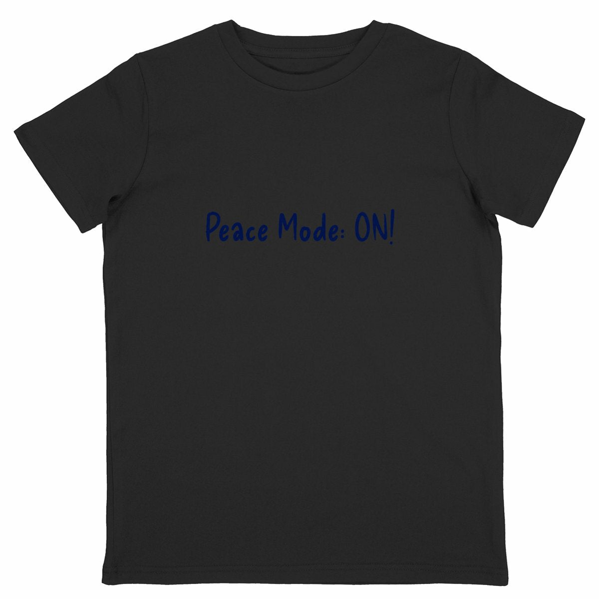 Lightweight kids T-shirt, Peace Mode: ON! - front_black