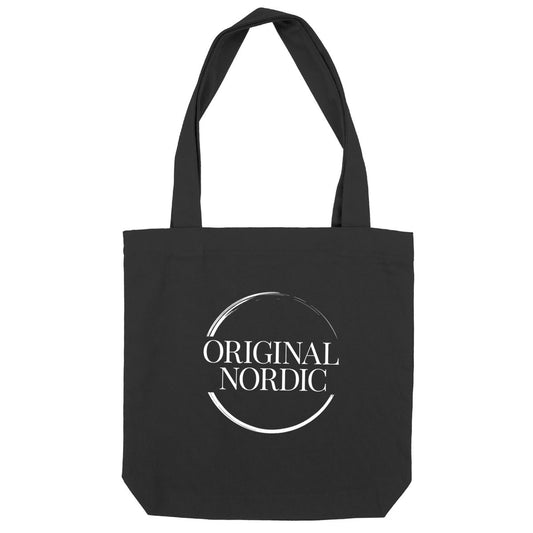 Heavy totebag, logo - front_black