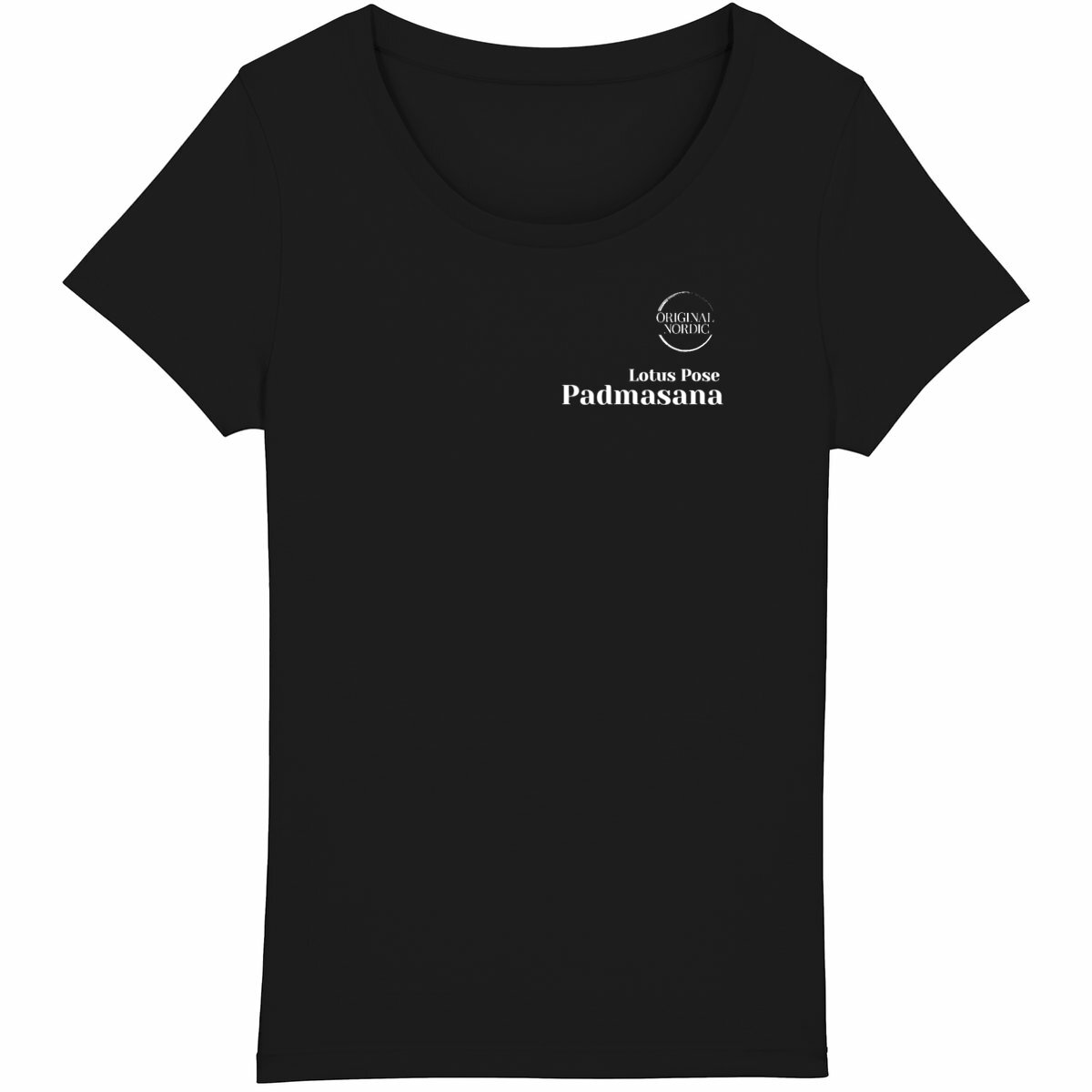 Lotus Pose Lightweight t-shirt - front_black