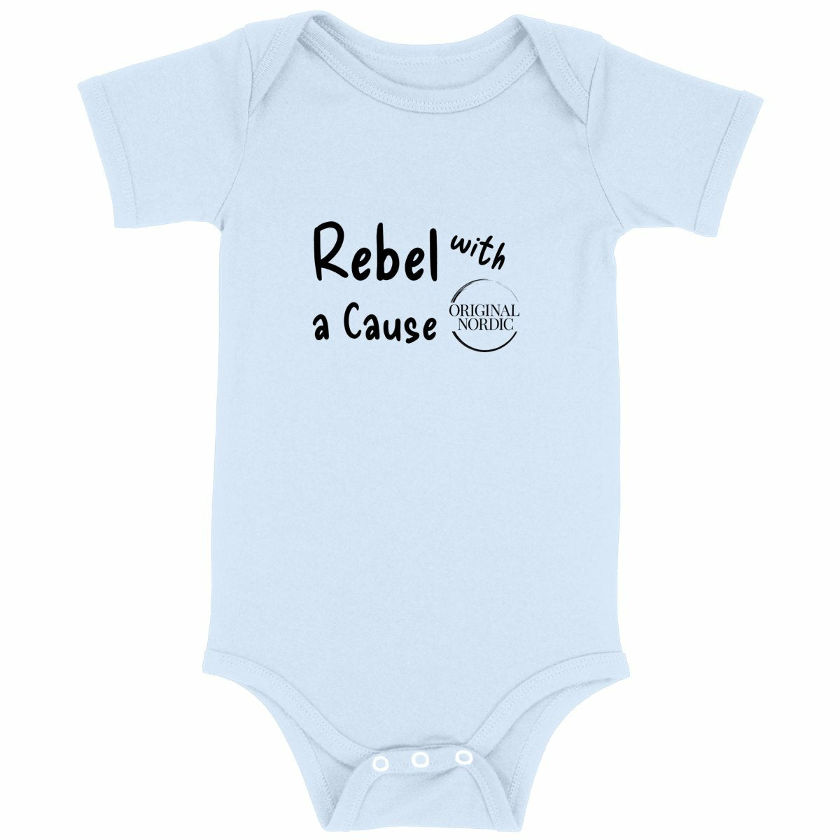 Baby Bodysuit, Rebel with a Cause - front_blue